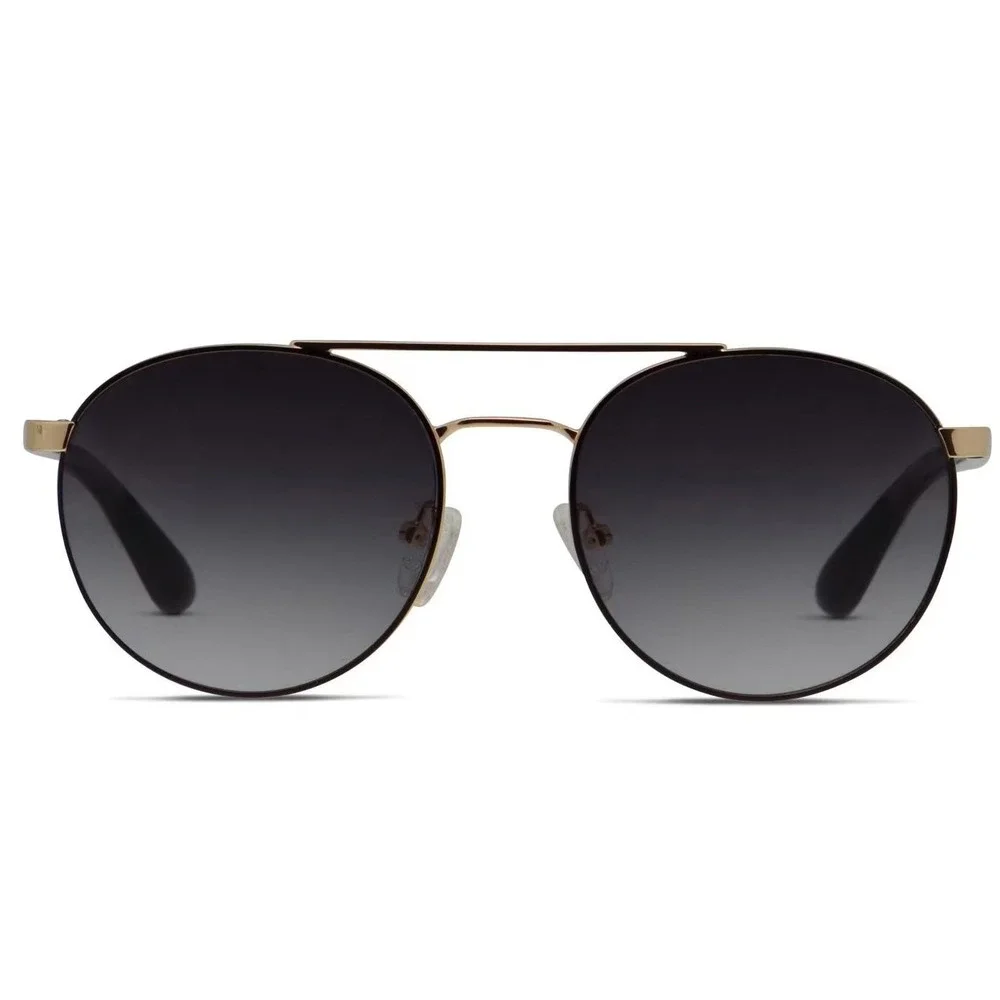 Round Aviator Sunglasses‎ Gold Frame Gradient Lens Fashion Eyewear Trendy Shades